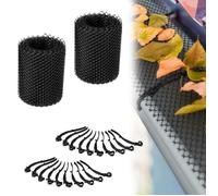 Grillage plastique - Lot2 - 15x6m - Grille gouttière anti feuilles - Protection gouttiere anti feuille - 20crochets