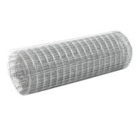 vidaXL Grillage pour volière acier galvanisé 25x0,5 m argenté