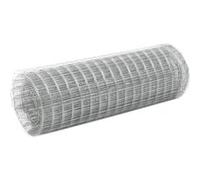 vidaXL Grillage pour volière acier galvanisé 25x0,5 m argenté