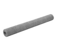 vidaXL Grillage en acier galvanisé hexagonal 25 x 1,2 m Argenté