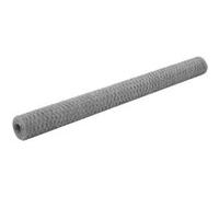 vidaXL Grillage en acier galvanisé hexagonal 25 x 1,5 m Argenté