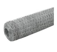 Grillage pour volière - GKO - Acier galvanisé - 25x1,2 m - Argenté - Mailles hexagonales - Longueur de la maille 50 mm