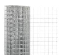 vidaXL Grillage pour volière 25 x 1,5 m – Acier galvanisé argenté – Résistant aux intempéries