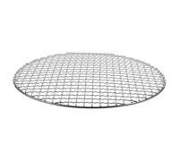 Grillage Rond pour Barbecue en Fer 35cm, Cuisson Uniforme | Filet de Barbecue Argenté, sans Assemblage, Flux D’air Amélioré, Limite la Déformation, pour Camping et Voyage