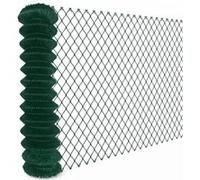 Grillage simple torsion plastifié pour clôture de jardin - 20 m x 1.5 m - Maille 5 x 5 cm - Diam 2.1 mm - Vert - Linxor