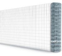 Grillage soudé galvanisé - Clôture pour jardin - Délimitation d'enclos pour animaux - Résistant à la corrosion - 25 mètres x 125 cm - Argenté