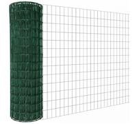 Grillage soudé plastifié pour clôture de jardin - 20 m x 1.8 m - Maille 5 x 10 cm - Diam 2.1 mm - Vert - Linxor