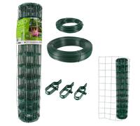 Grillage soudé - Rouleau 25x1m - épais. 2mm - Acier galvanisé plastifié - Tendeurs et câbles inclus (Maille 100 x 100 mm)