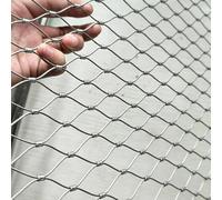 Grillage Souple INOX Cable Acier, 3cm/1,2mm Clôture de Sécurité en Mailles | Filet Métallique Extensible pour Balcons, Escaliers, Clôtures et Protection des Animaux(1x25m)