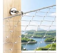 Grillage Souple INOX Cable,Filet de Sécurité pour Rambarde de Balcon | 7cm/1,5mm Grillage Métallique Flexible Clôtures Décoratives, Filet de Jardin, Clôture pour Animaux(1.2x15m)