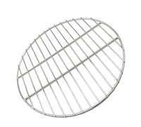 Grille à charbon ronde robuste de 44,5 cm - Pièce de rechange résistante à la chaleur - Grille de cuisson pour barbecue en acier inoxydable - Insert de barbecue pour pique-nique en plein air, barbecue
