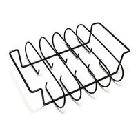 Grille à côtes avec 4 fentes - Grille de barbecue en acier inoxydable, pour rôtir la viande, avec 2 poignées faciles à saisir,