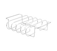 Grille à côtes pour grill - Cadre de gril en acier inoxydable, support à viande multi-fentes, structure de gril résistante à la chaleur, outil de préparation allant au four | Support de steak barbecue