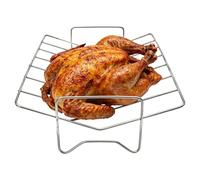 Grille à Côtes Ustensile De Cuisine En Acier Inoxydable En Forme De V Avec | Support barbecue en métal pour dinde pour Légumes Viande Dinde Intérieur Extérieur Pique-nique Camping Cuisson