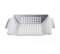Grille à Légumes en Acier Inoxydable pour BBQ pour weber - Panier de Cuisson Rotatif Anti-Chute - pour idéal Fruits de Mer et Viandes 34cm(34CM)