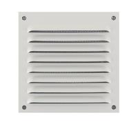 Grille à persiennes fixes avec moustiquaire Eoliance Habitat blanche 100mm x 100mm