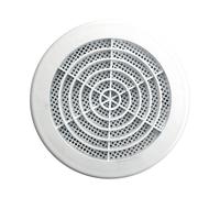 Grille à persiennes fixes avec moustiquaire Eoliance Habitat blanche 160mm x 160mm