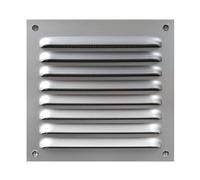 Grille à persiennes fixes avec moustiquaire Eoliance Habitat en aluminium anodisé 100mm x 100mm