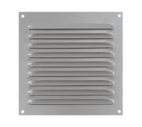 Grille à persiennes fixes avec moustiquaire Eoliance Habitat en aluminium anodisé 150mm x 150mm