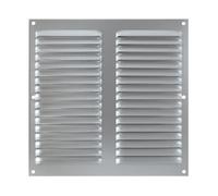 Grille à persiennes fixes avec moustiquaire Eoliance Habitat en aluminium anodisé 200mm x 200mm