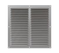 Grille à persiennes fixes avec moustiquaire Eoliance Habitat en aluminium anodisé 250mm x 250mm