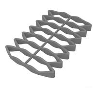 Grille à rôtir en silicone résistante à la chaleur antiadhésive pour la cuisson au four - Double face pour poulet rôti - Facile à nettoyer - Base antidérapante - Design moderne et minimaliste (gris)