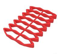 Grille à rôtir en silicone résistante à la chaleur antiadhésive pour la cuisson au four - Double face pour poulet rôti - Facile à nettoyer - Base antidérapante - Design moderne et minimaliste (rouge)