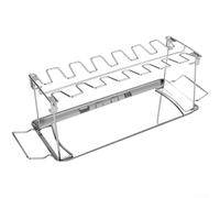 Grille à rôtir pour barbecue extérieur 14 emplacements Argenté | Peut contenir 14 pieds ou ailes, répartition homogène de la chaleur, compatible avec les fours standard
