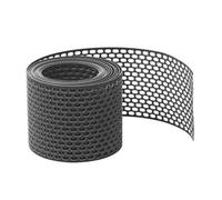 Grille anti-oiseaux pour façade 5 m x 180 mm noire - Grille d’égout en PVC & bande de ventilation contre les oiseaux - durable, résistante aux intempéries, pose facile, idéale contre les pigeons