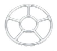 Grille auxiliaire en fonte pour réchaud à gaz, réducteur pour petites casseroles, moka, théière, chauffe-beurre, support stable, accessoire de cuisine, argenté, 15,5 cm ou 17,5 cm (taille S)