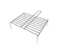 Grille avec pieds pour barbecue - Zinc - 45x35 cm