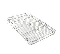 Grille Barbecue Barbecue rectangulaire en acier inoxydable 304 | Support de séchage net de maille de grille de fil de gril avec le cadre carré stable(100X40X2CM)