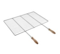 Grille barbecue inox 53 × 38 cm avec poignées | Cadre complet avec poignées