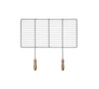 Grille barbecue inox 58,5 × 30 cm avec poignées | Cadre complet avec poignées