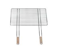 Mastergrill Grille de barbecue MG254 68 x 40 cm acier chromé 2 poignées en bois