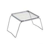 Grille Barbecue Pliable Grille Barbecue Rack Support Barbecue Grille de Cuisson Acier Inoxydable Résistant à la Rouille avec Cadre Pliable Ajustable, 16 Cm