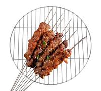 Grille barbecue support de cuisson rond portable, grille barbecue, | Grille pour barbecue pour camping, pique-nique, plage, jardin et plaque de four portable avec étagère