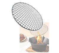 Grille BBQ ronde 25cm bords lisses résiste chaleur facile nettoyer extérieur