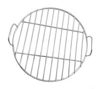 Grille BBQ Ronde 30cm Solide Grille BBQ Ronde 30cm Solide Grille | Acier inoxydable pour robuste, ergonomique, diamètre 30cm, idéal gril électrique, résistance haute température(40cm)
