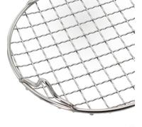 Grille BBQ Ronde Acier 25cm avec Pieds Grille BBQ Ronde Acier | Acier inoxydable pour robuste, pieds stables, diamètre 25cm, idéal grillades et légumes(30.5cm)