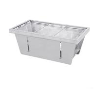 Grille Camping Acier Inoxydable 36x22cm Résistante | Acier 304, compatible module pour igt, pliage pour instantané, nettoyage pour facile, design compact