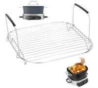 Grille Cuisson 6.5Qt avec Poignées Silicone Anti-Chaleur | Poignées silicone sûres, acier 304, haute température, 6.5Qt, cuisson vapeur saine