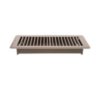 Grille D’aération au Sol 4x10 Pouces en Métal pour Maisons | Bords Lisses, Structure à Pression Métallique, Volets Inclinés, Montage sans Outil, Usage Bureaux