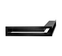 Grille d’aération de cheminée d’angle noire 600 x 400 x 100 mm entrée d’air dissimulée revêtement poudre