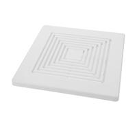 Grille D’aération de Plafond Salle de Bain Carrée avec Ressort | Couvercle Blanc en Plastique ABS, Remplacement pour Ouverture D’extraction, Fixation Anti Vibrations, Design Moderne
