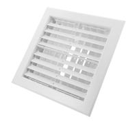 Grille D’aération du Climatiseur ABS à Double Persienne Blanche | Structure Ronde vers Carrée, Plastique Robuste, pour Ouvertures Murales et Plafonds, Usage Moderne