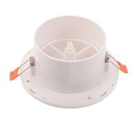 Grille D’aération Ronde Réglable pour Plafond, 100-120mm, ABS | Panneau Ajustable, Tamis Amovible et Clips à Ressort, Finition Blanche Lisse, pour Bureaux et Salles de Bains