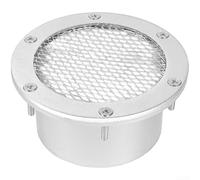 Grille d'admission d'air de voiture en alliage d'aluminium de 76 mm pour véhicules avec motif en maille pour ventilation (argenté)