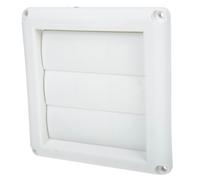 Grille D'aération à Persiennes Murale Extérieure en Plastique Blanc | Ouverture Silencieuse, Façade Discrète et Remplacement Facile, Adaptée aux Conduits de Sèche-linge, Salle de Bains ou Hotte