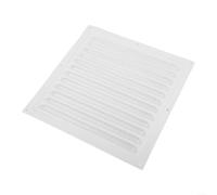 Grille d'aération carrée en métal blanc de 200 mm avec filet anti-mouches pour extracteur de ventilateur, conduit d'entrée, utilisation intérieure et extérieure (250 x 250 mm)